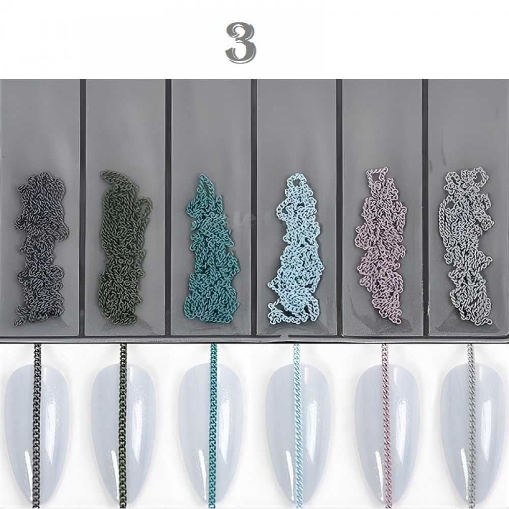 Комплект 6бр. Фина верижка за декорация - 5 модела Комплект 6бр. Фина верижка за декорация - 5 модела