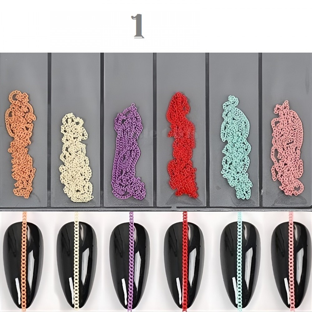 Комплект 6бр. Фина верижка за декорация - 5 модела Комплект 6бр. Фина верижка за декорация - 5 модела