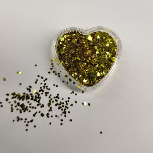 Едър златен брокат - 5 гр. Сърце