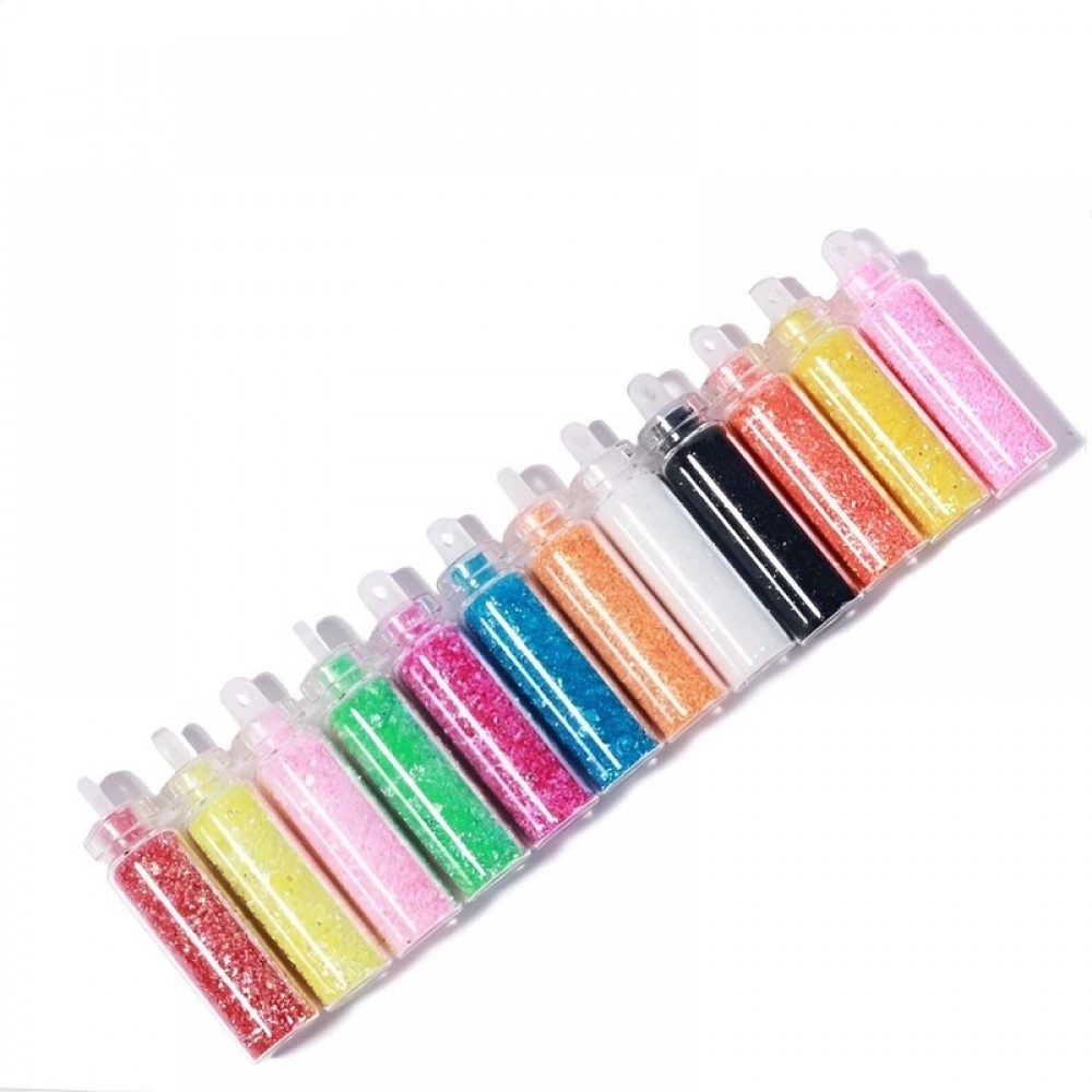 Шишенца 12 цвята брокат