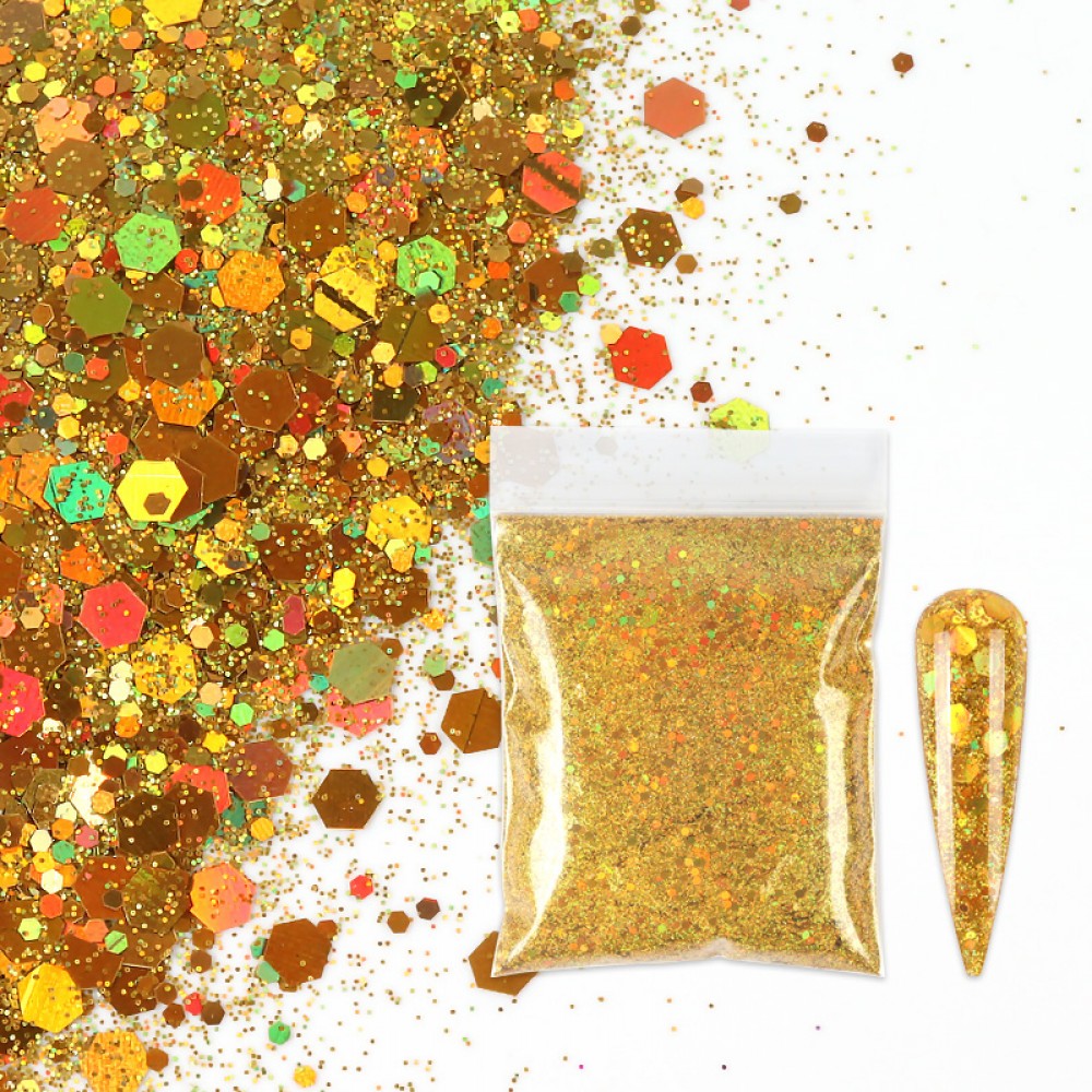 Сет 12 цвята Страхотен брокат в пликче Сет 12 цвята Страхотен брокат в пликче