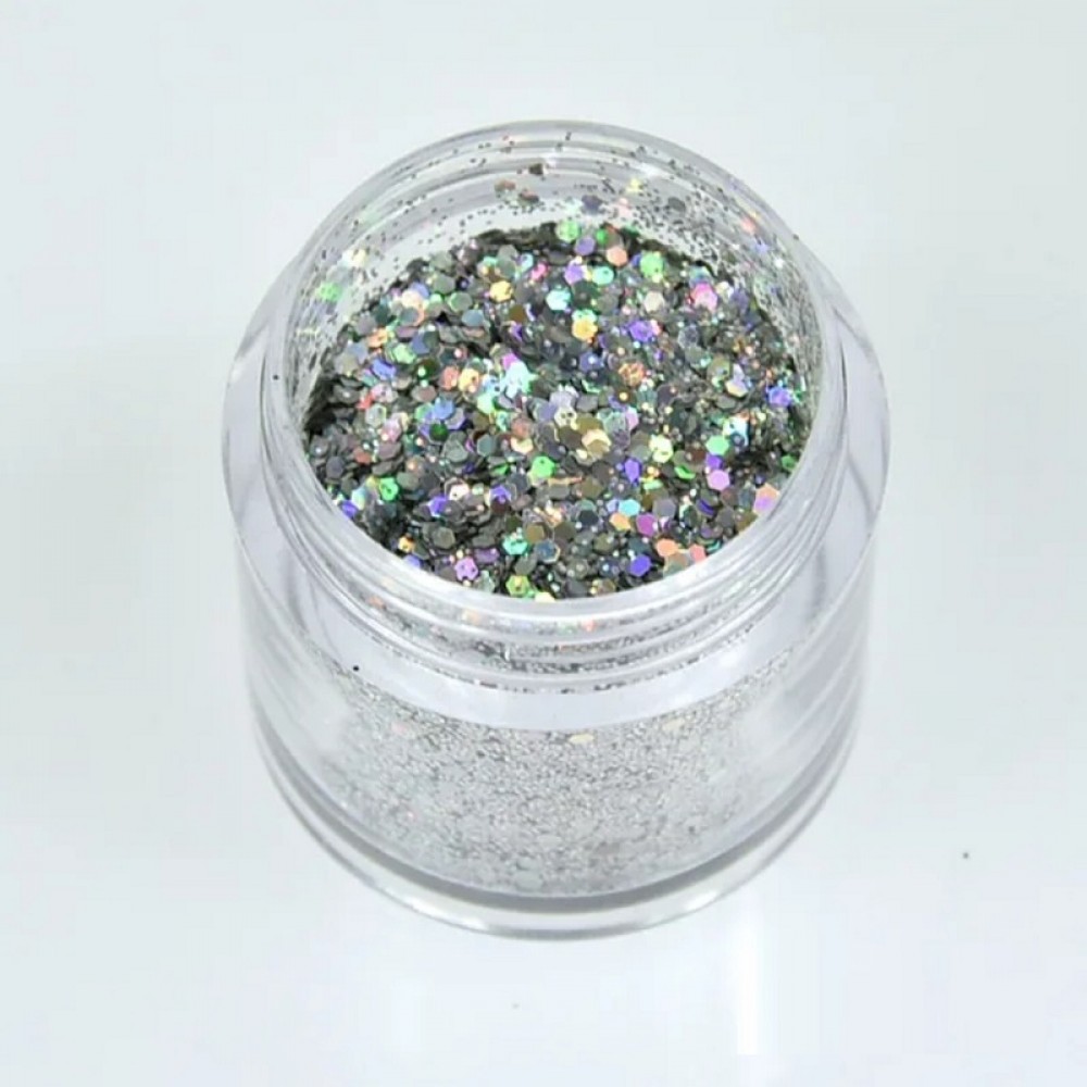 Брокат Сребърна Холограма 10 гр. Брокат Сребърна Холограма 10 гр.