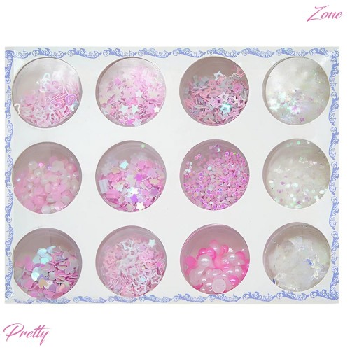 12 декорации в розов цвят