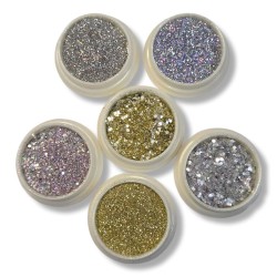 Сет 6 бр. Сребърен брокат-МИКС-foto2