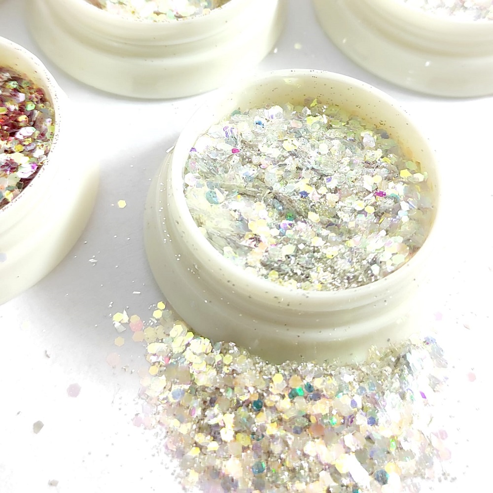 Сет 6 бр. Микс-Холограмен брокат