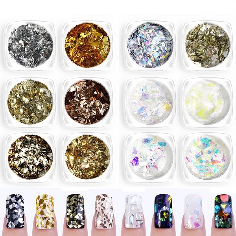 6 цвята ефект счупено стъкло