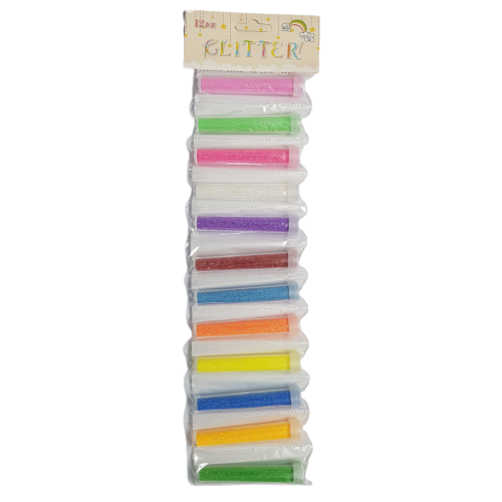 10 цвята ситен брокат - двойни шишенца