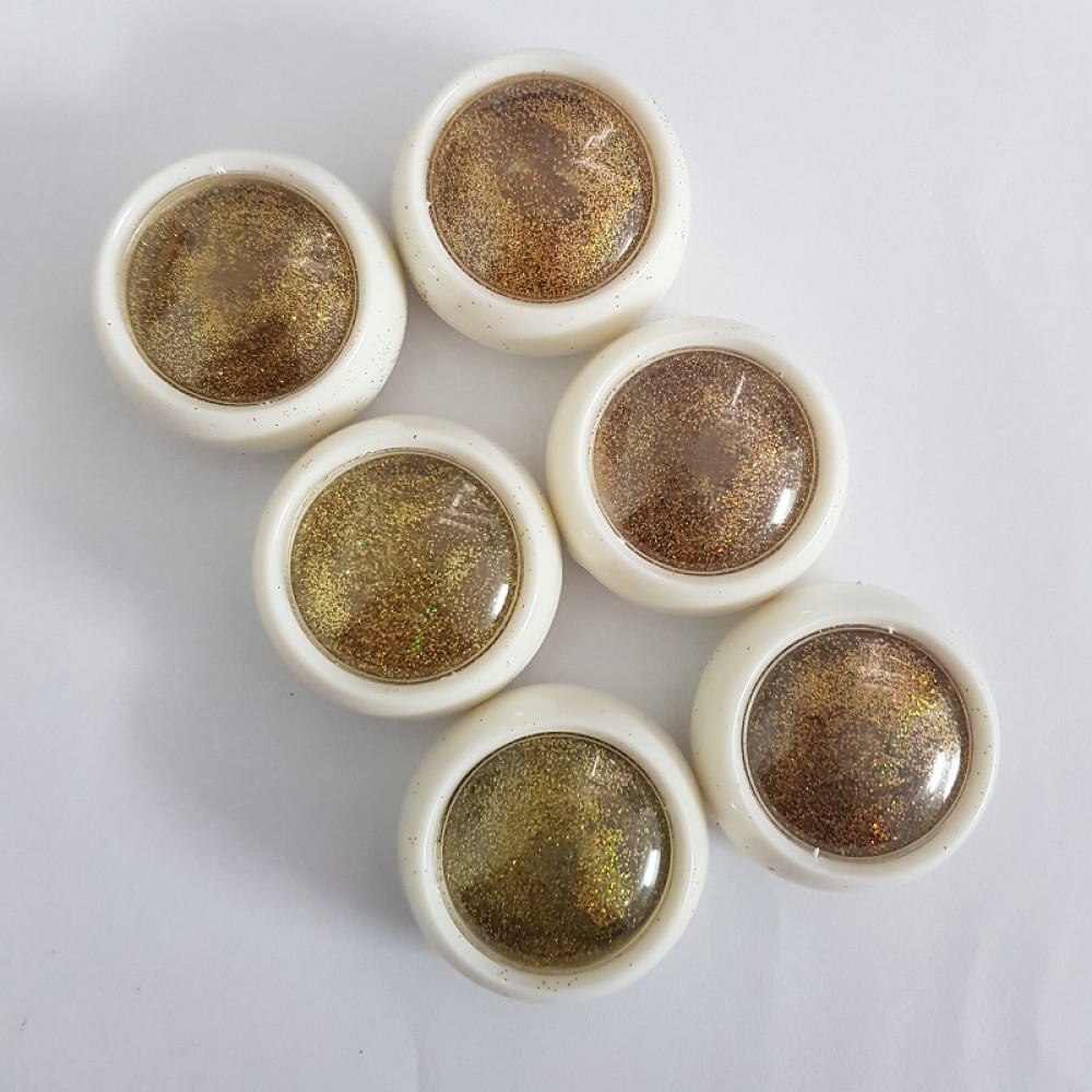 Холограмен ситен златен брокат 6 броя Холограмен ситен златен брокат 6 броя