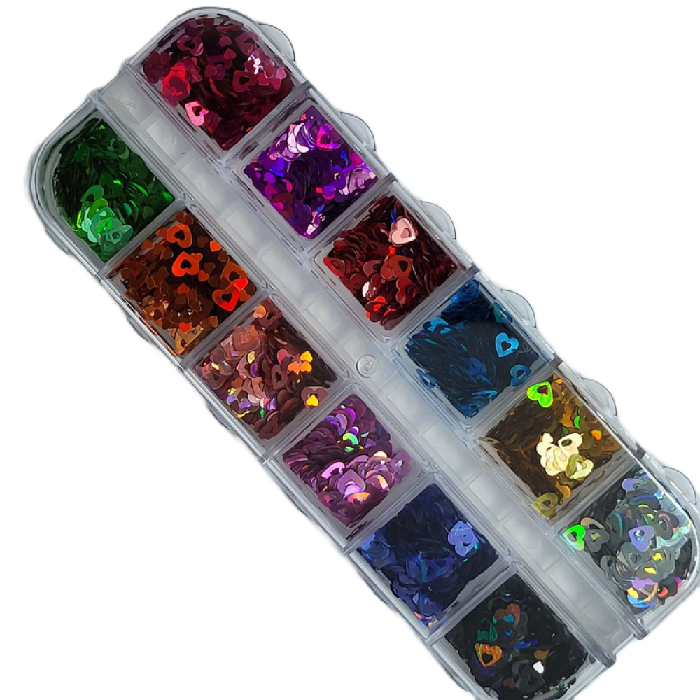 Декорация 12бр Сърца FSP-50