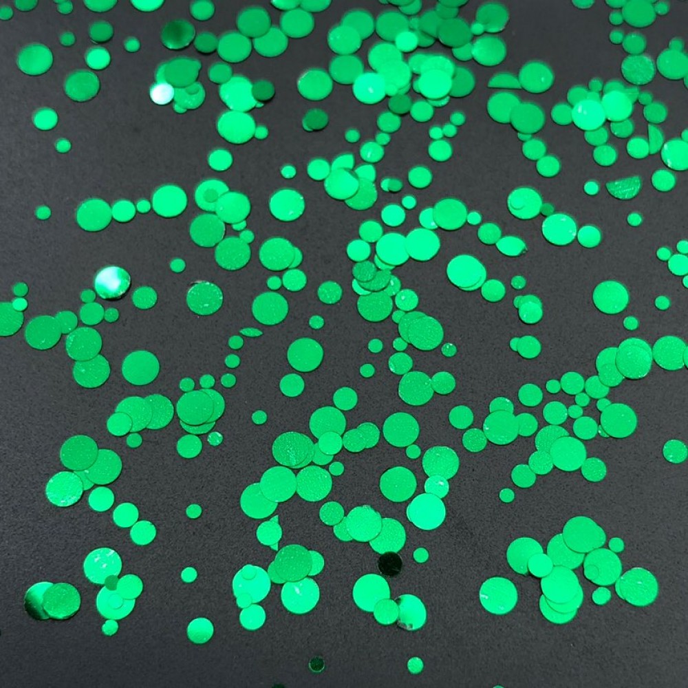 Конфети едноцветни кръгчета Green