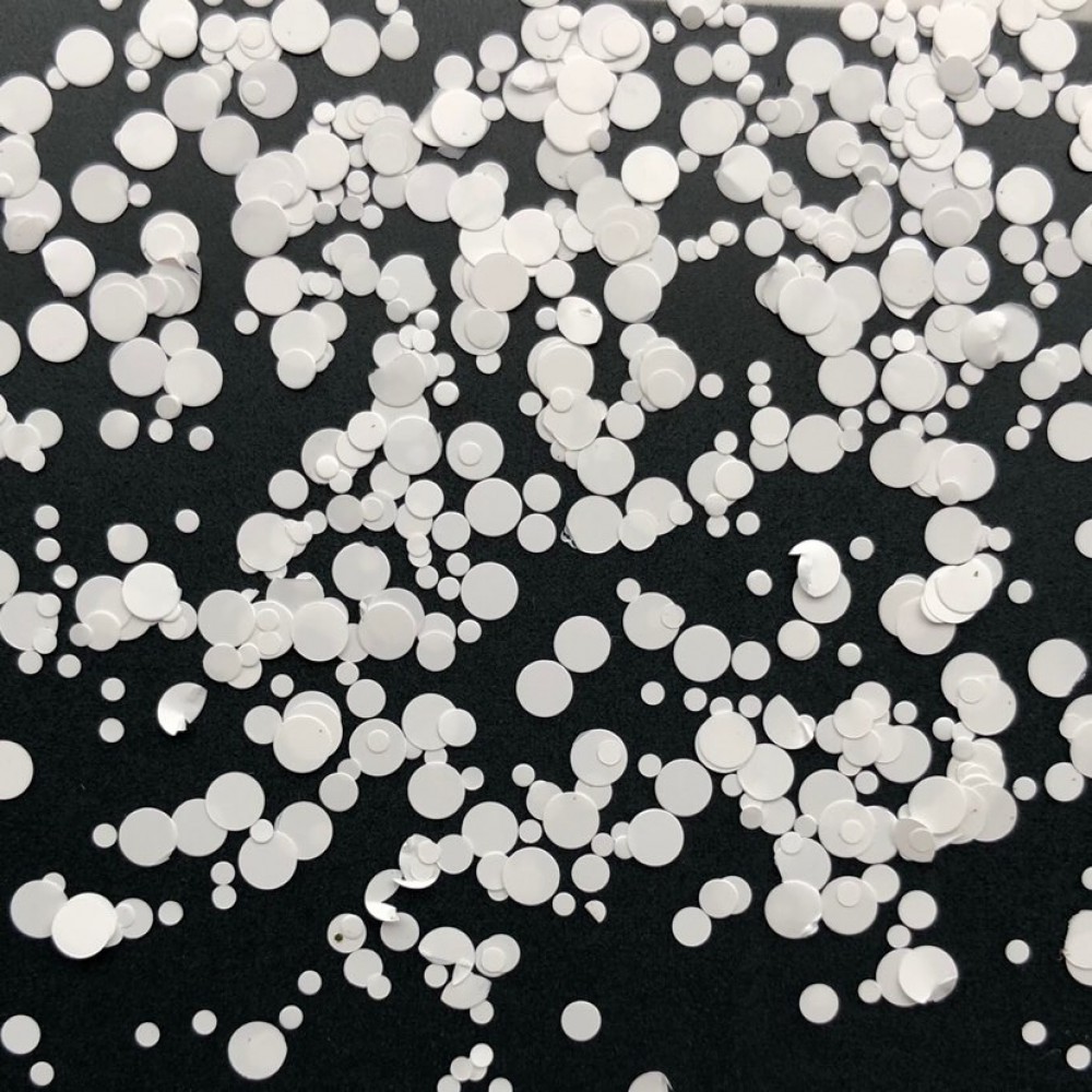 Конфети едноцветни кръгчета White