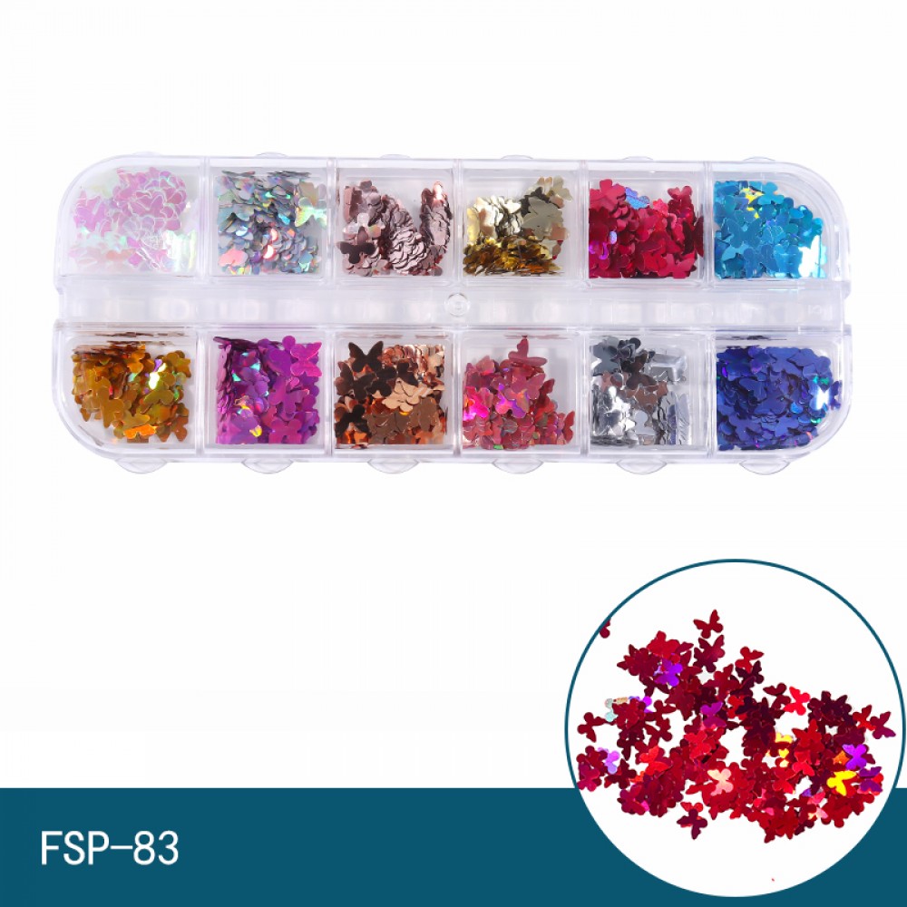 Декорация 12 цвята Пеперуди със златни FSP-83 Декорация 12 цвята Пеперуди със златни FSP-83