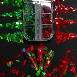 Декорация 12 модела Зелено и Червено Коледни FSP-99-1-foto3