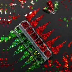 Декорация 12 модела Зелено и Червено Коледни FSP-99-1-foto2