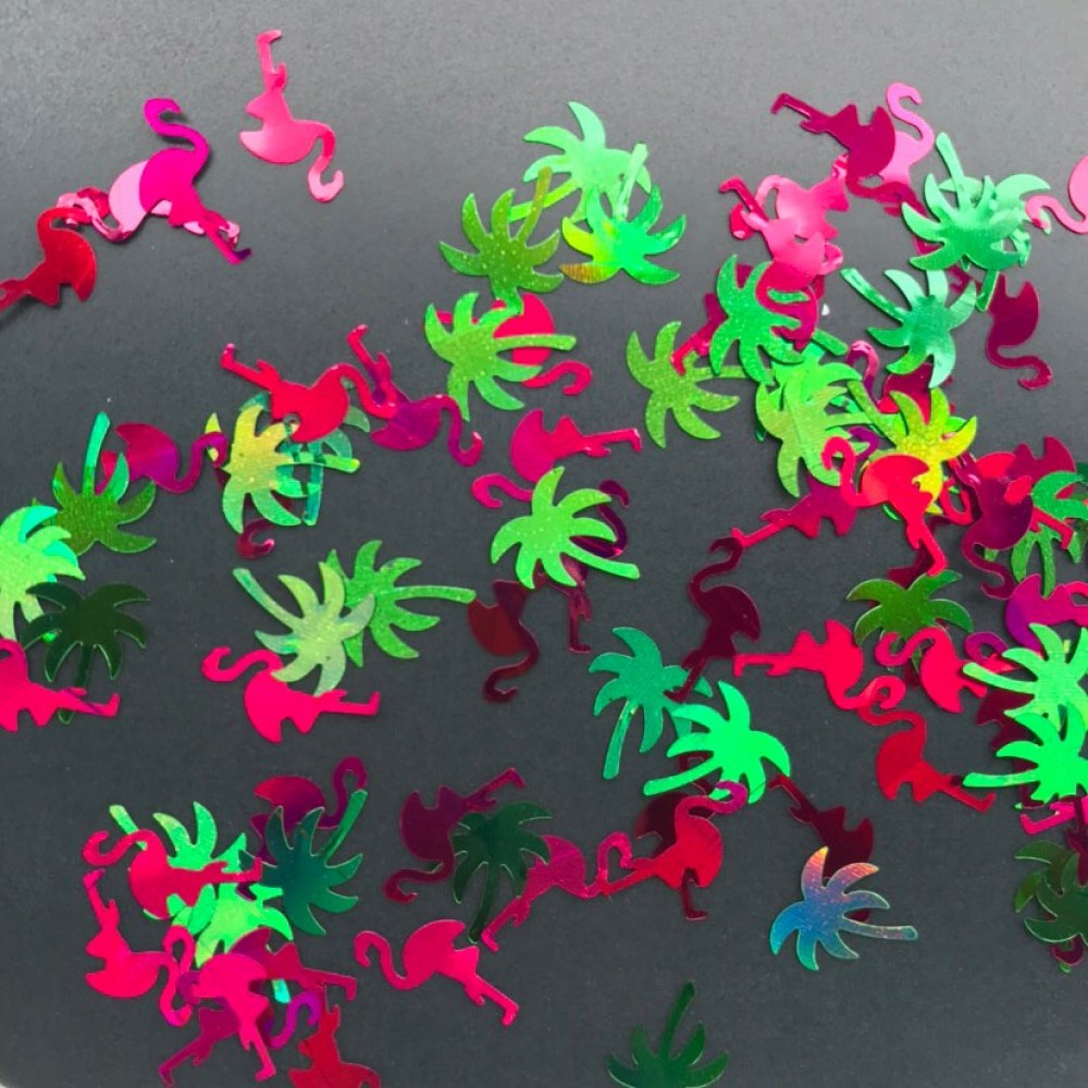 Конфети Фламинго и палми