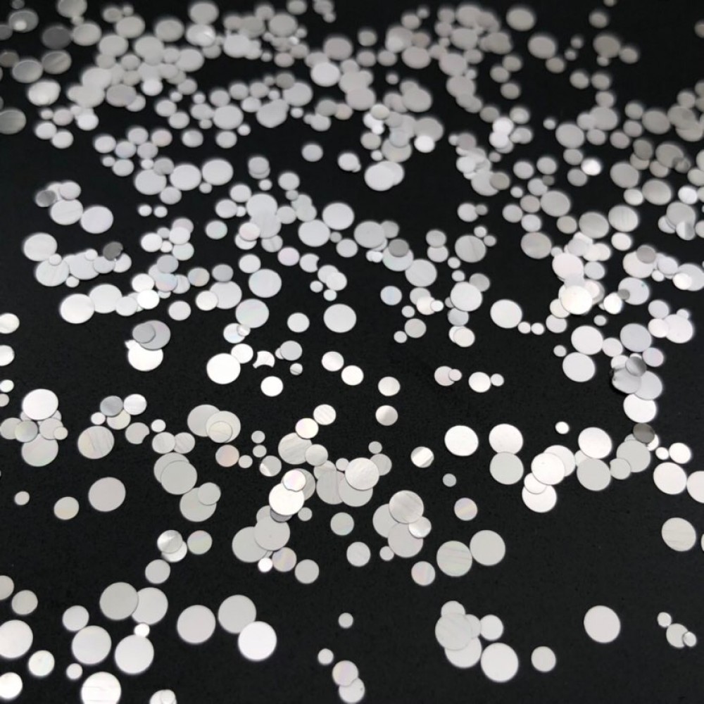 Конфети едноцветни кръгчета SILVER
