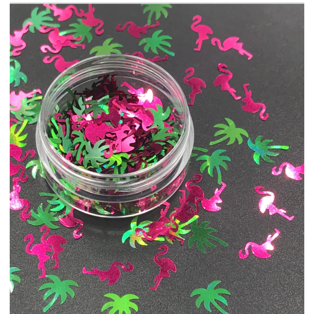 Конфети Фламинго и палми