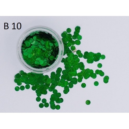 Конфети В10 Холограмни зелени конфети - 0,4мм