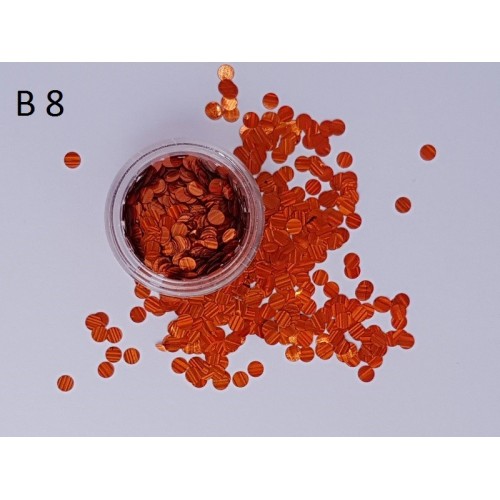 Конфети В8 Холограмни оранжеви конфети - 0,4мм