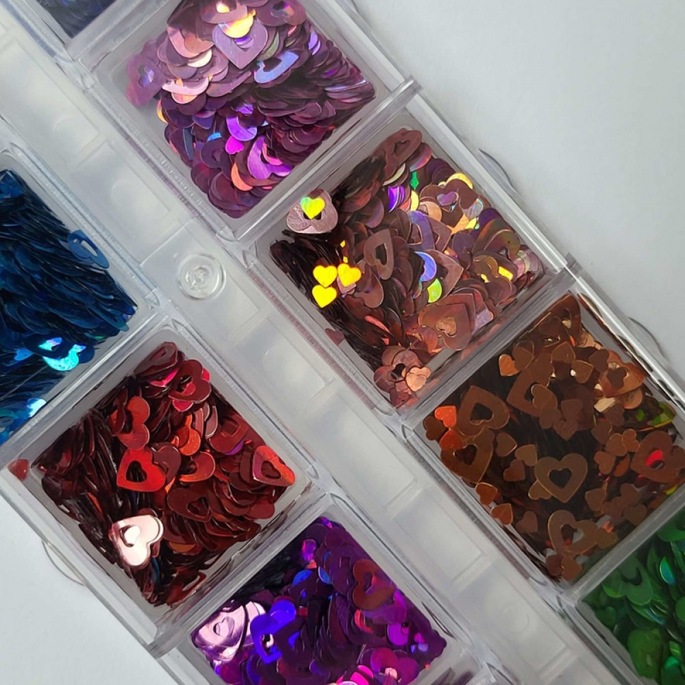 Декорация 12бр Сърца FSP-50