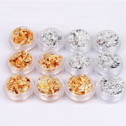 Фолио за нокти - 6 бр. златно и 6 бр. сребърно-foto3