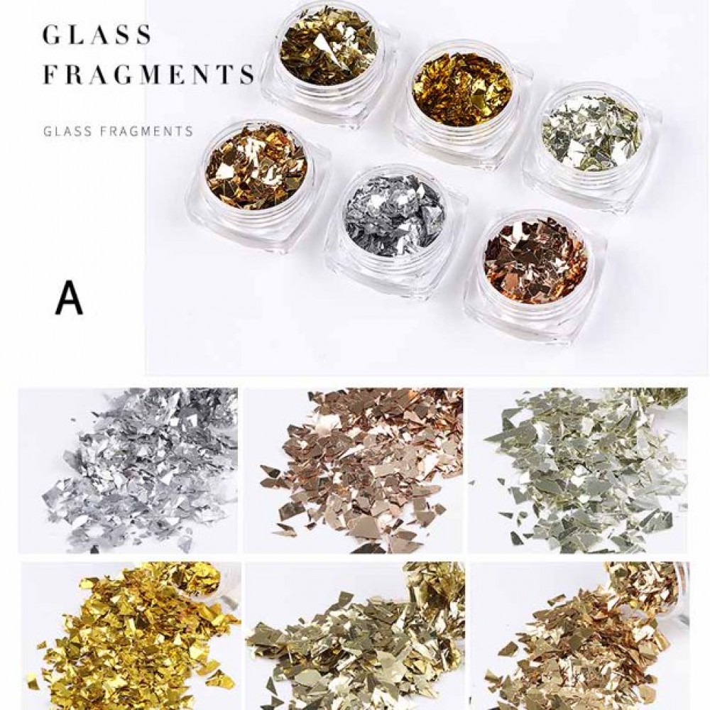 6 цвята ефект счупено стъкло