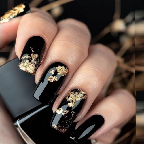 Фолио за нокти - 6 бр. златно и 6 бр. сребърно