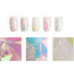 Огледално холограмно фолио в розово-foto2