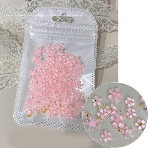 Акрилни цветя за декорация - бяло, розово, жълто - изберете