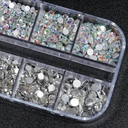 Декорация 12 размера Камъчета - сребристи и холограмни FSP-76-foto2