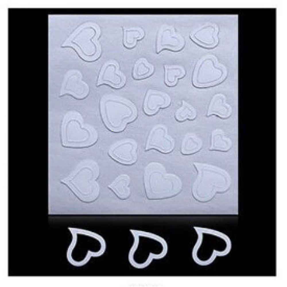 Ограничителни ленти за френски маникюр-сърца