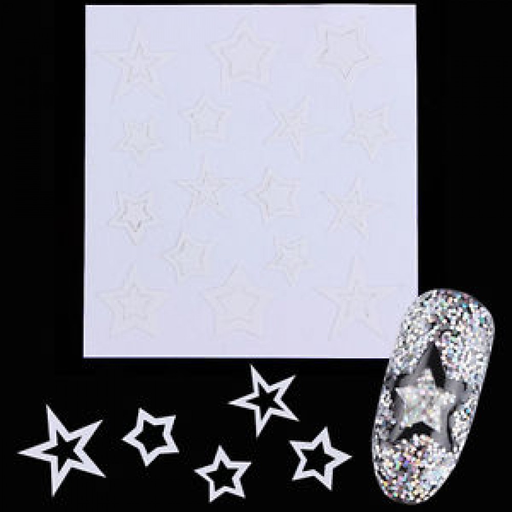 Ограничителни ленти за френски маникюр-звезди