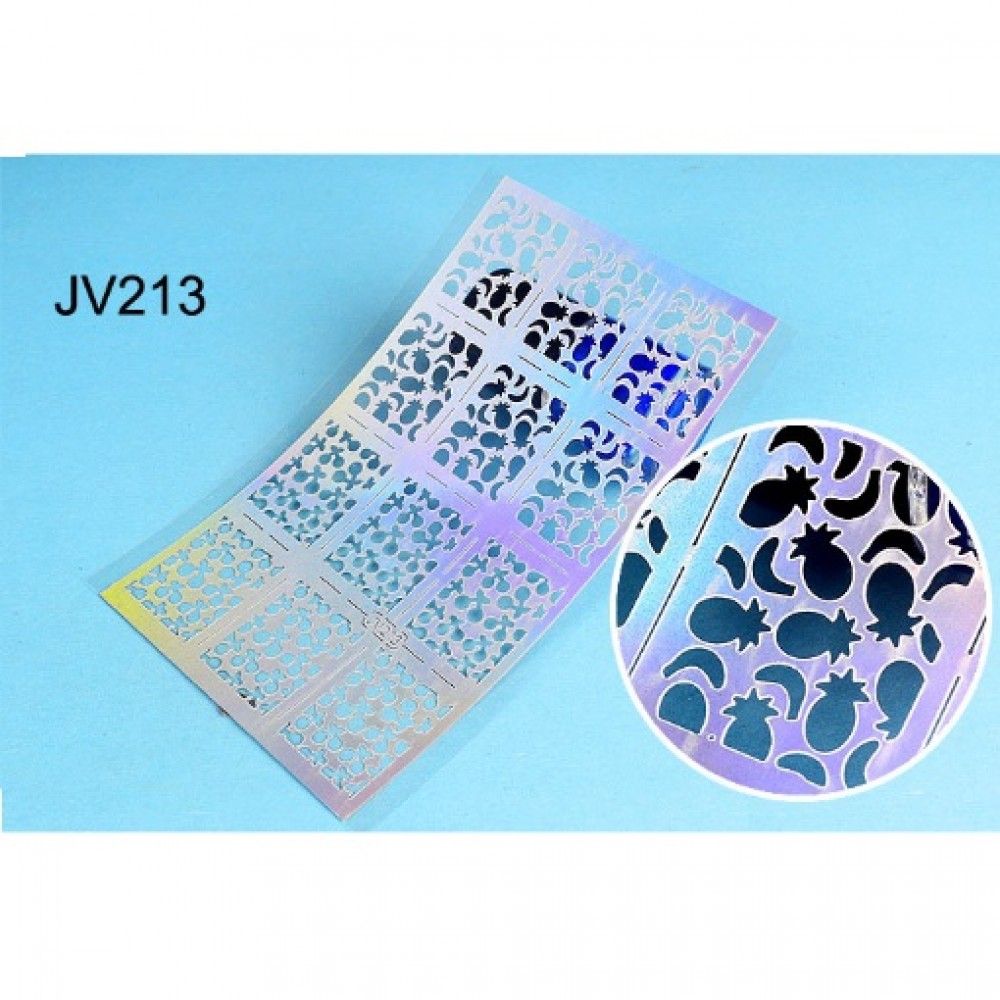 Шаблон винил различни форми за нанасяне на лак -jv213