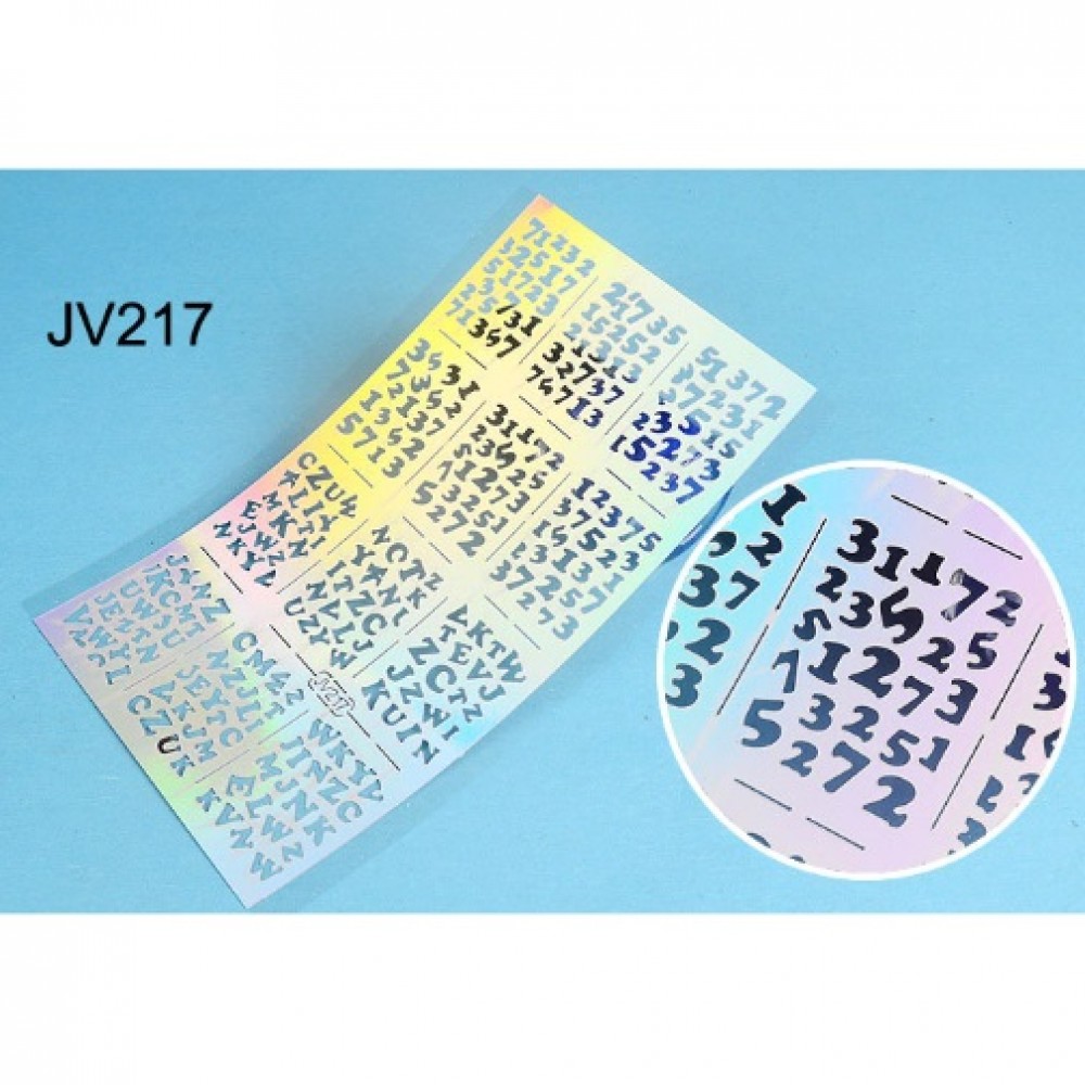 Шаблон винил различни форми за нанасяне на лак -jv217