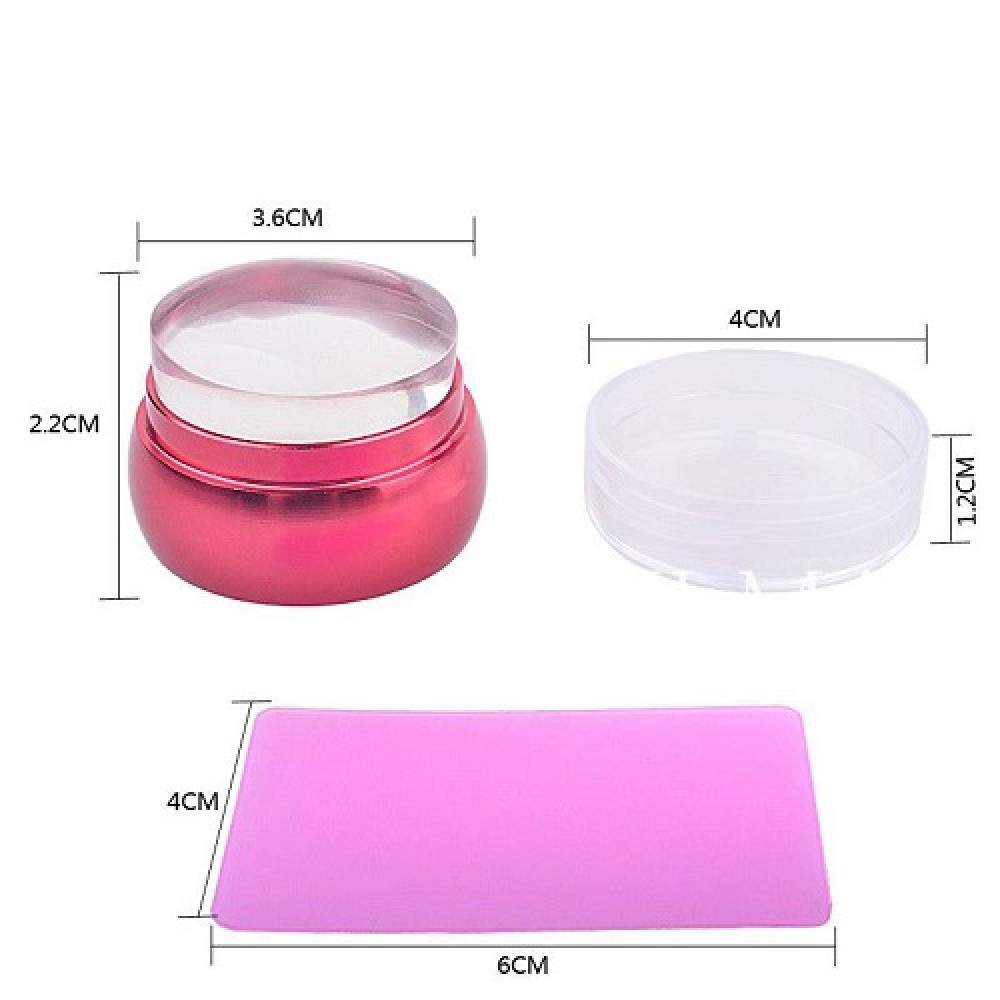 Розов лукс печат за нокти