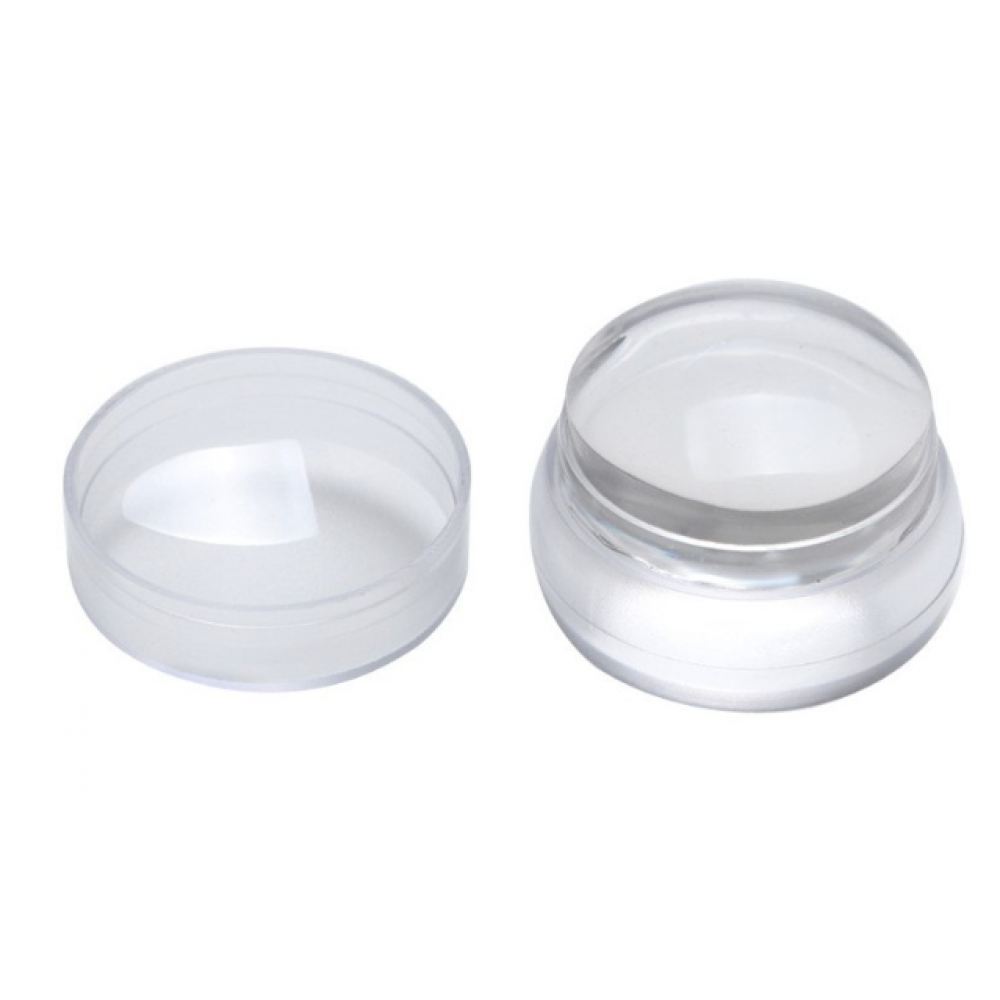 Щампа - Стъргалка прозрачна с капаче за печат по ноктите