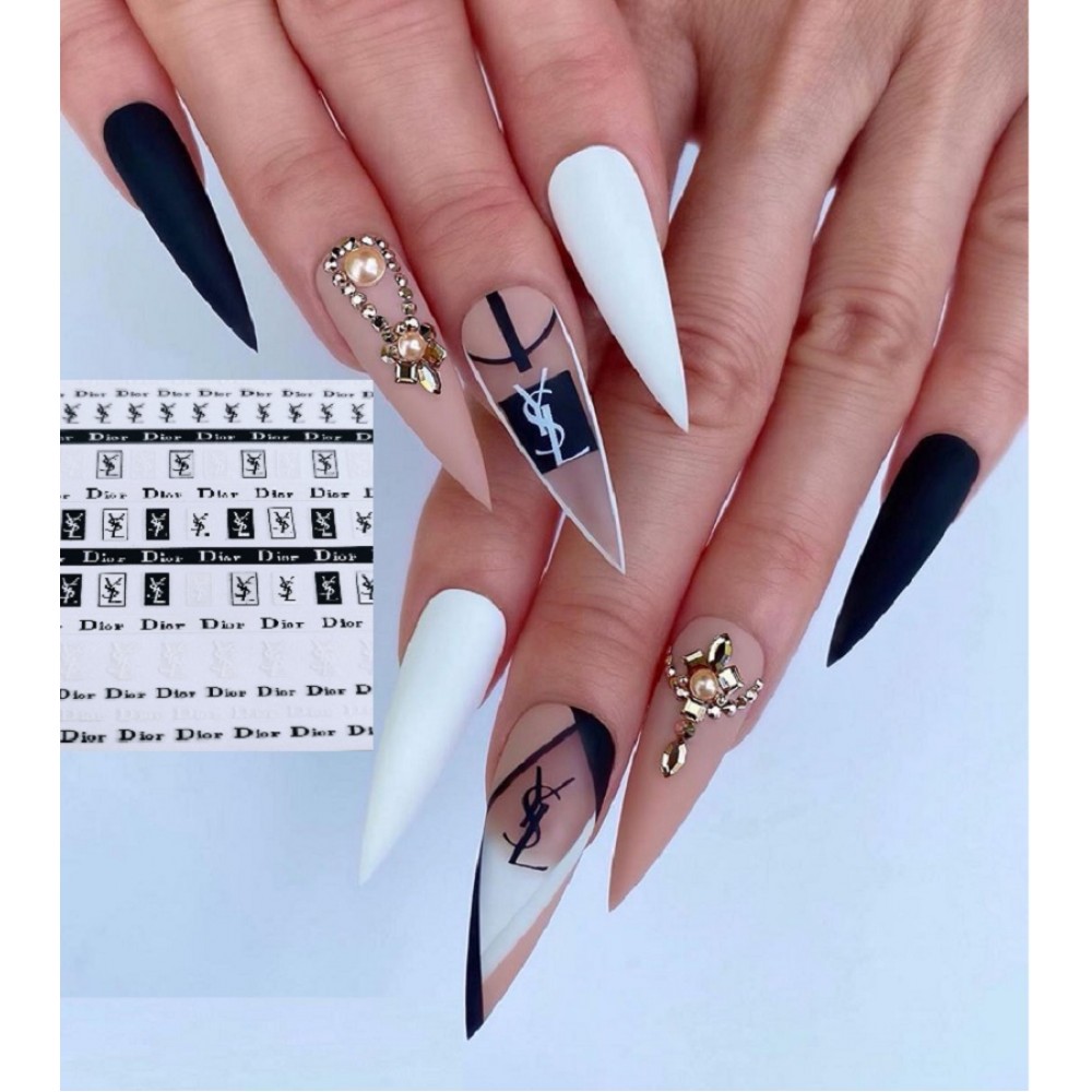 Стикери за маникюр марки-90Dior/YSL