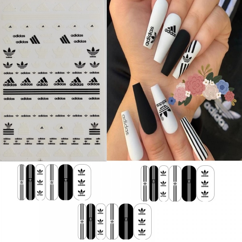 Стикери за маникюр марки- 90Adidas
