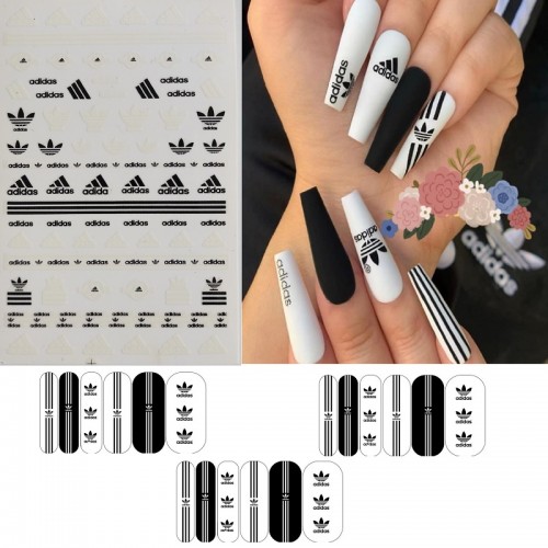 Стикери за маникюр марки- 90Adidas