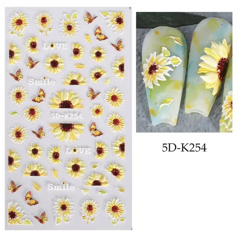 5D стикери цветя К 254