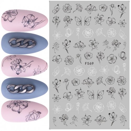 Стикери за нокти - F569