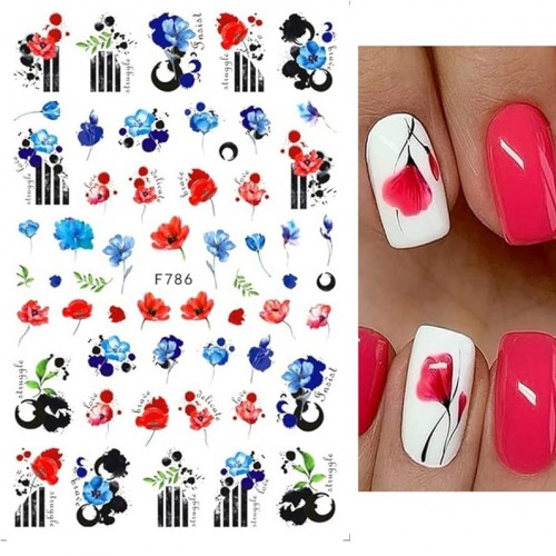 Стикери за нокти - F786