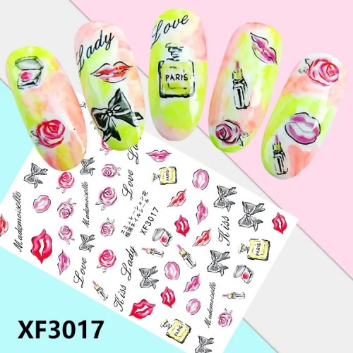 Супер тънки стикери за нокти XF3017
