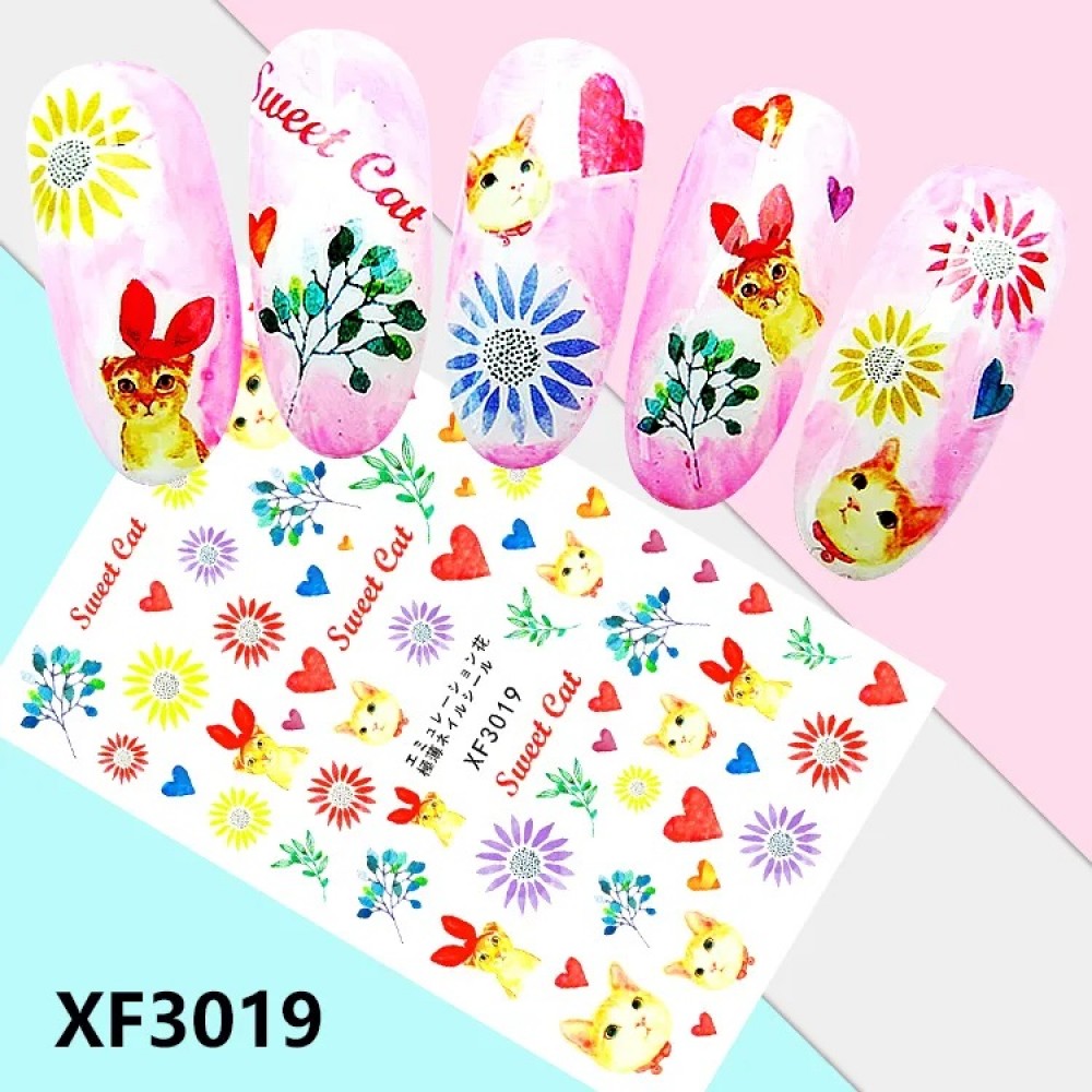 Супер тънки стикери за нокти XF3019