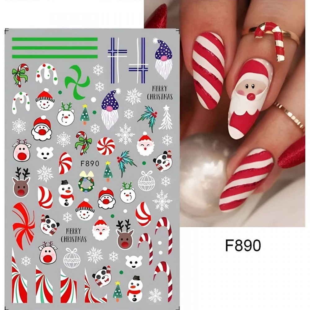 Коледни стикери F890