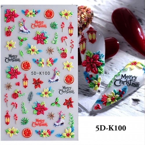 5D Коледни стикери  K 100