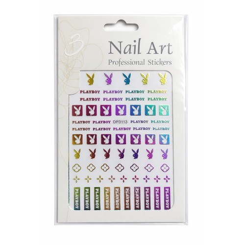 Металик стикери за маникюр с дизайн на марки - DP3113