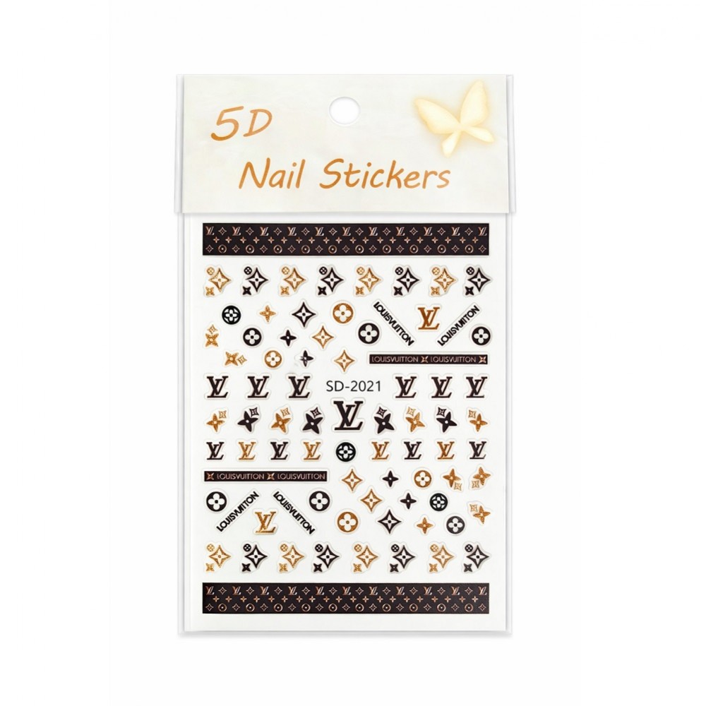 Стикери за маникюр Louis Vuitton - кафяви SD-2021