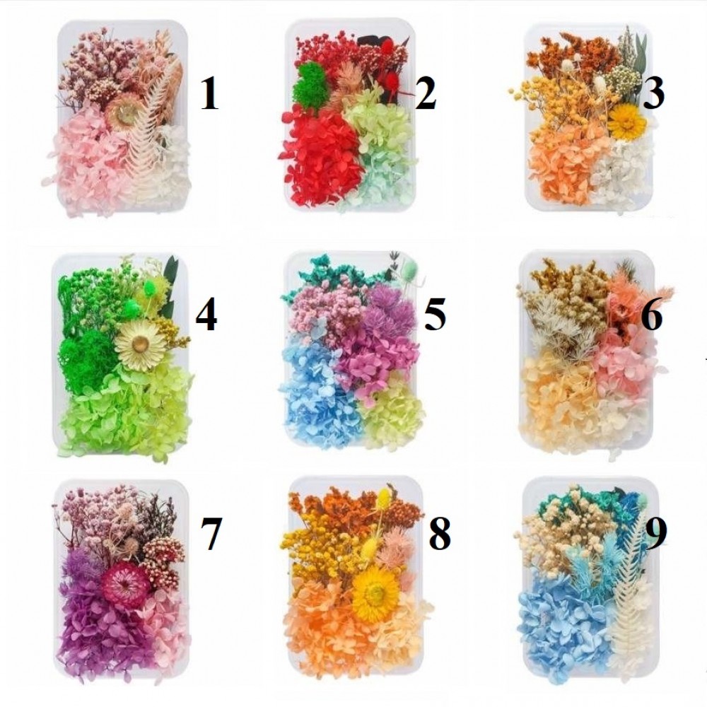 Декорация сухи цветя Кутия