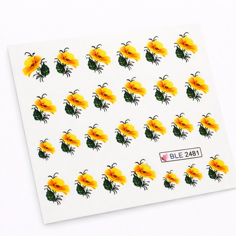 Ваденки за нокти Цветя BLE2481